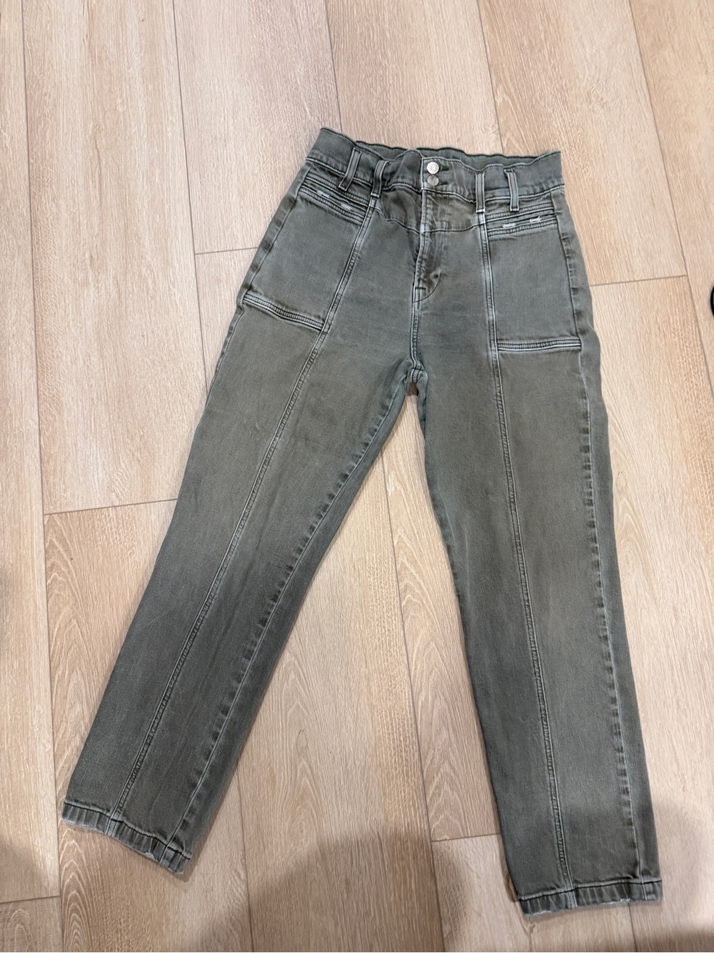 Hudson Jeans Olive Green Straight-Leg Women's Jeans